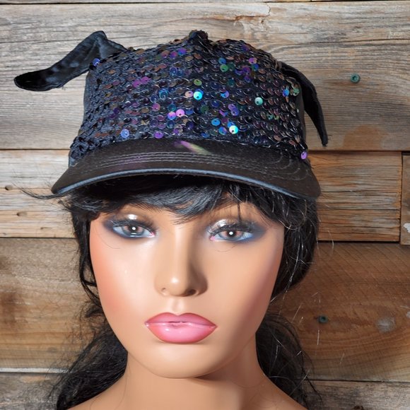 Claire's Sequin Baseball Cap with Bat Wings - NWT - Picture 4 of 7